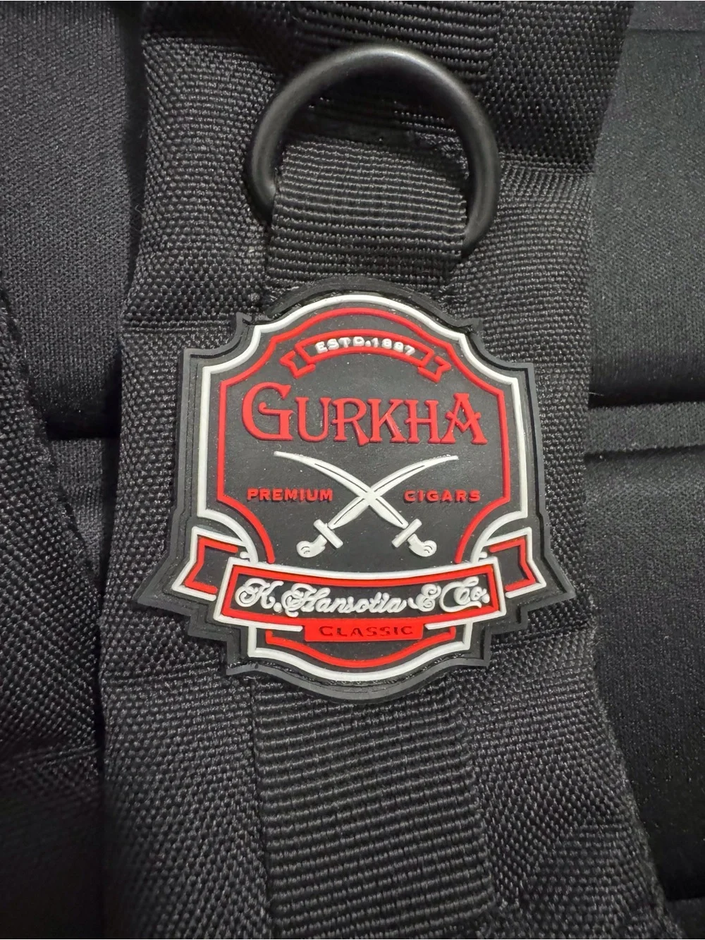 Gurkha Cigars K. Hansotia Co. Tactical Backpack Outdoors Skull Patches
